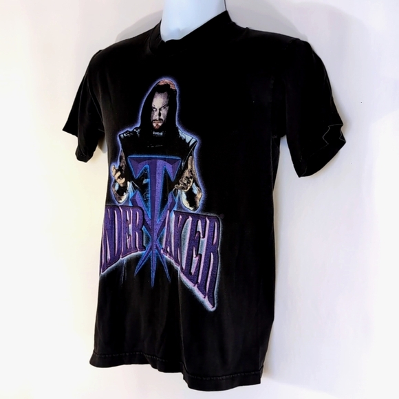 Vintage Genuine Official 1997 Undertaker Tee with WWF Tag - Size S Small Unisex - Picture 2 of 10